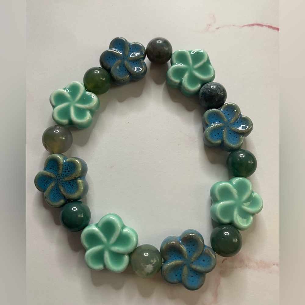 Teal Flowers